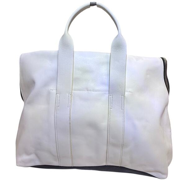 3.1 Phillip Lim 31 Hour Tote Bag Black & White Soft Leather X-Large‎ Work Bag - Picture 4 of 16